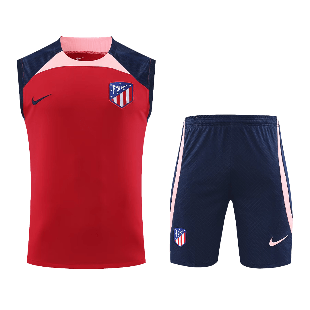 Atletico Madrid Sleeveless Training Kit (Top+Shorts) Red 2023/24 - view 15