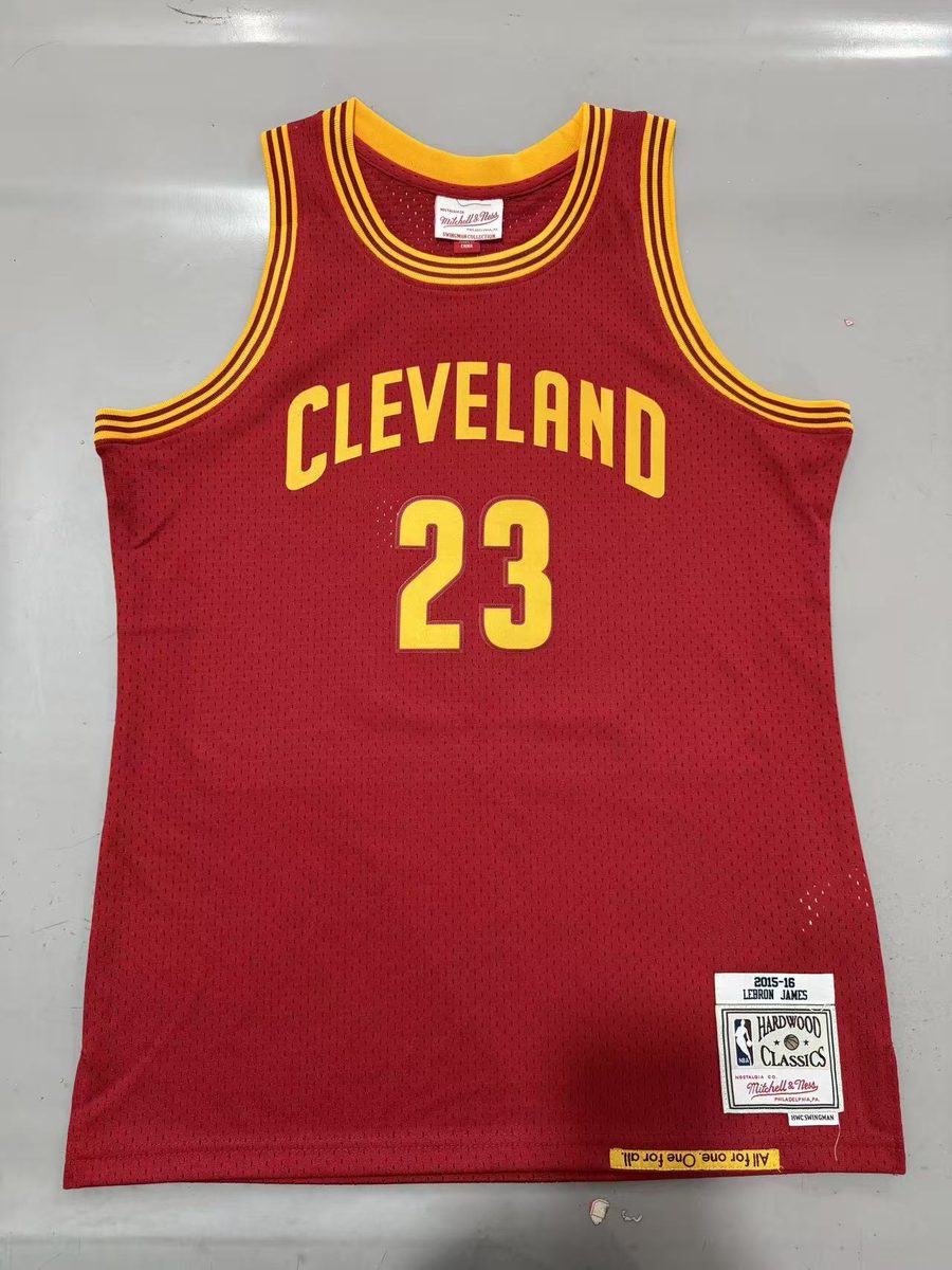Cleveland Cavaliers 2015-16 Season Throwback MN Jersey Wine 23 LeBron James