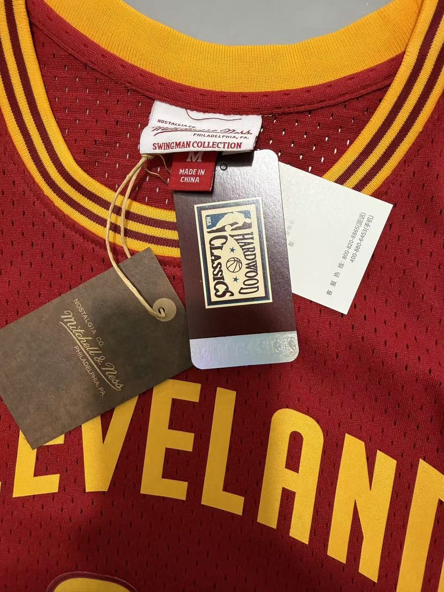 Cleveland Cavaliers 2015-16 Season Throwback MN Jersey Wine 23 LeBron James - detail