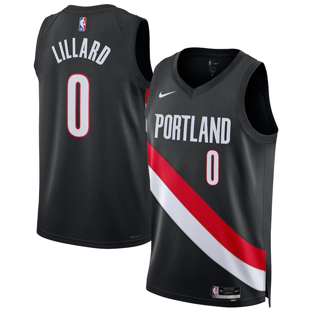 Youth 2026-27 Portland Trail Blazers Jersey Black - detail