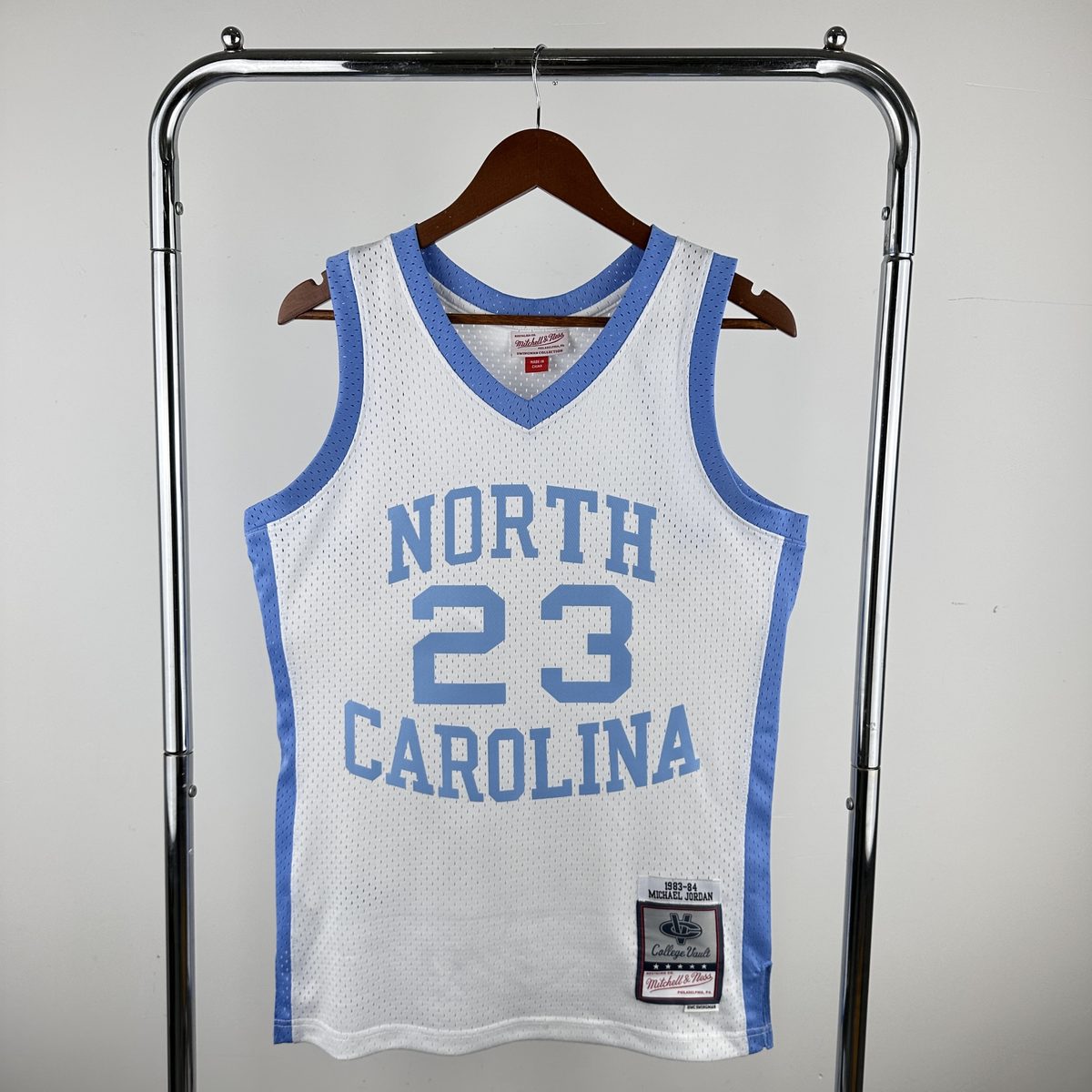 UNC 1992-93 Season Throwback Heat-Pressed Jersey White #23 Jordan