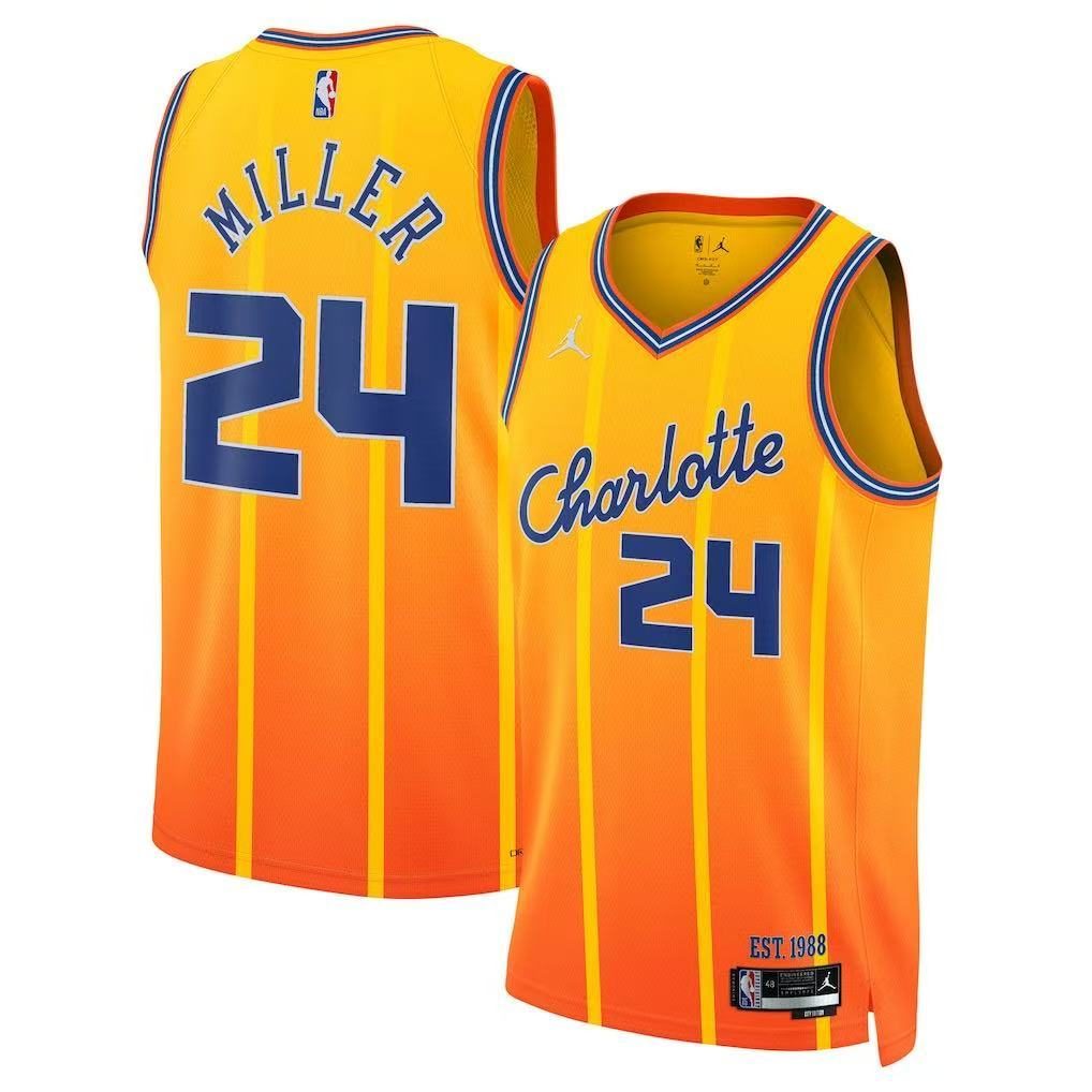 Charlotte Hornets 2026-27 City Edition Orange Jersey - detail