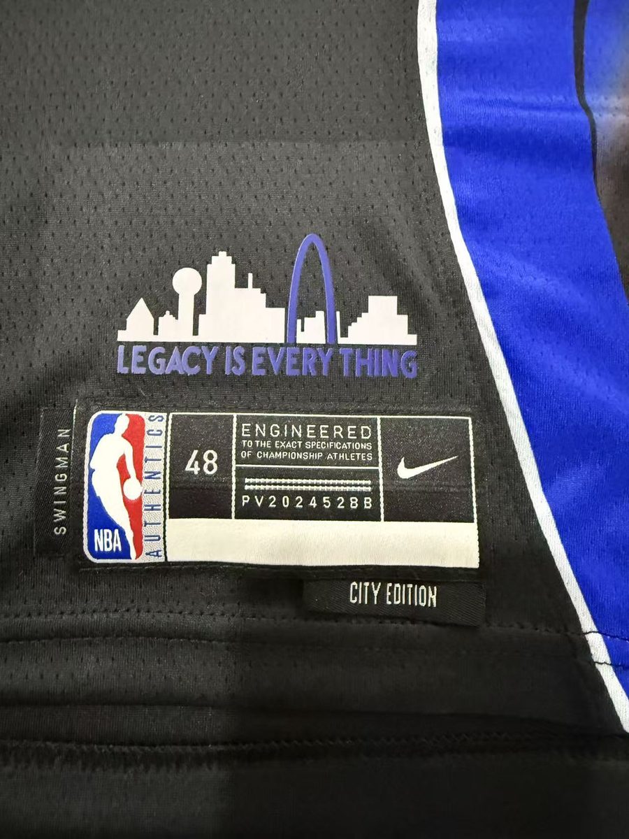 Dallas Mavericks 2026-27 Season City Jersey Black - detail