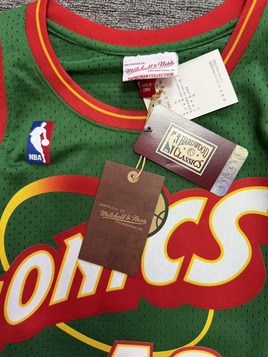 Seattle SuperSonics 1995-96 Season Throwback Heat-Pressed Swingman Jersey #40 Sam Cassell - detail