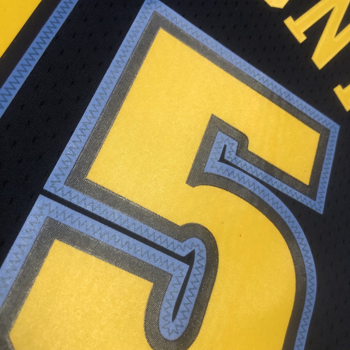 Denver Nuggets 2006-07 Season Swingman Throwback Jersey Navy #15 Carmelo Anthony - detail