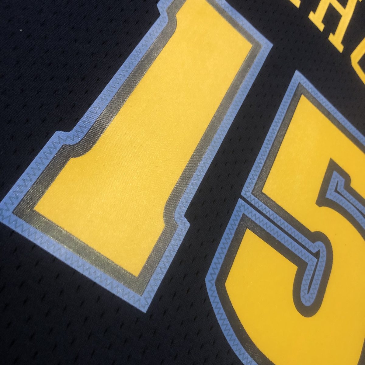 Denver Nuggets 2006-07 Season Swingman Throwback Jersey Navy #15 Carmelo Anthony - detail