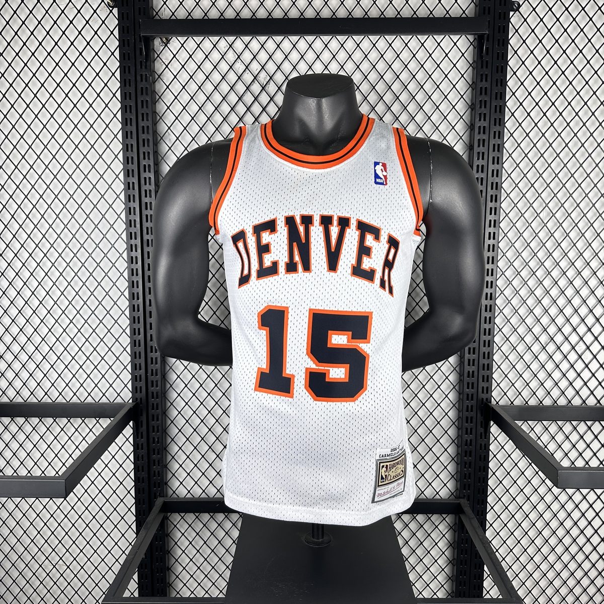 Swish MN Heat-Pressed Throwback Jersey: Denver Nuggets 2006-07 ABA Retro Night 15 Carmelo Anthony - detail
