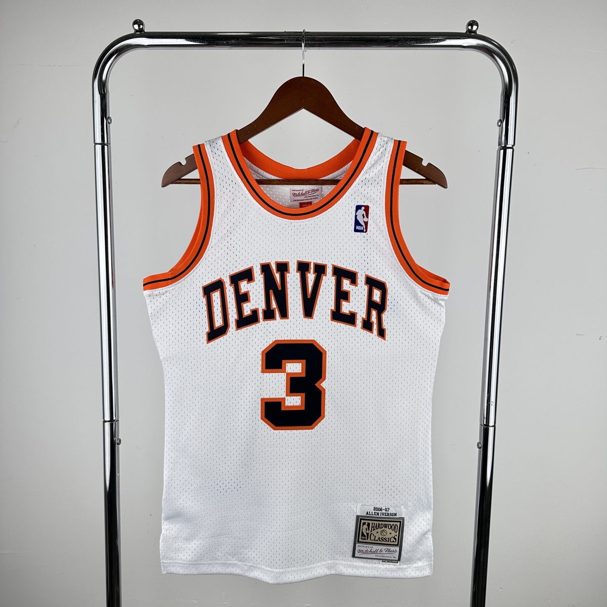 Denver Nuggets 2006-07 Season Throwback Swingman Jersey Cream #3 Allen Iverson