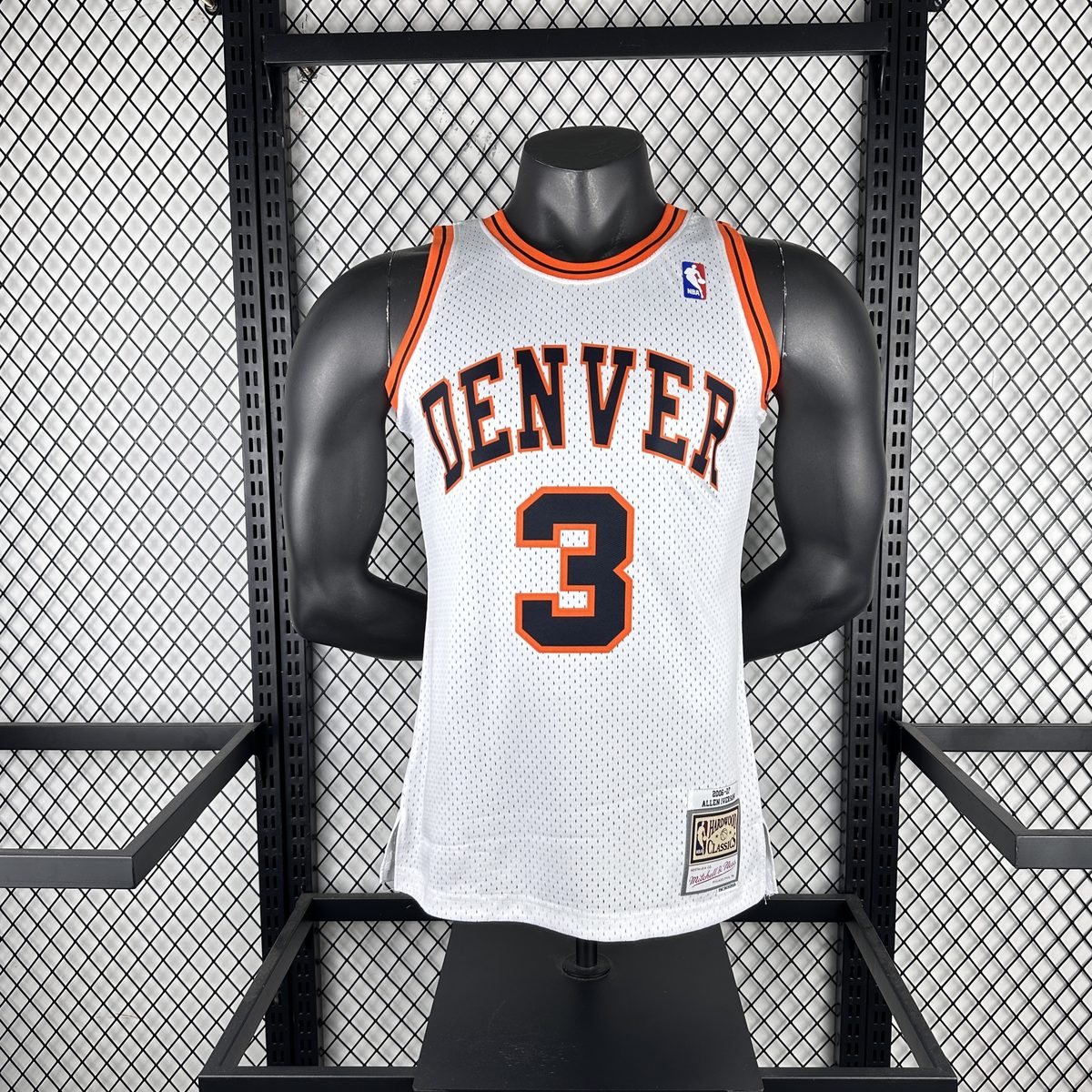 Denver Nuggets 2006-07 Season Throwback Swingman Jersey Cream #3 Allen Iverson - detail