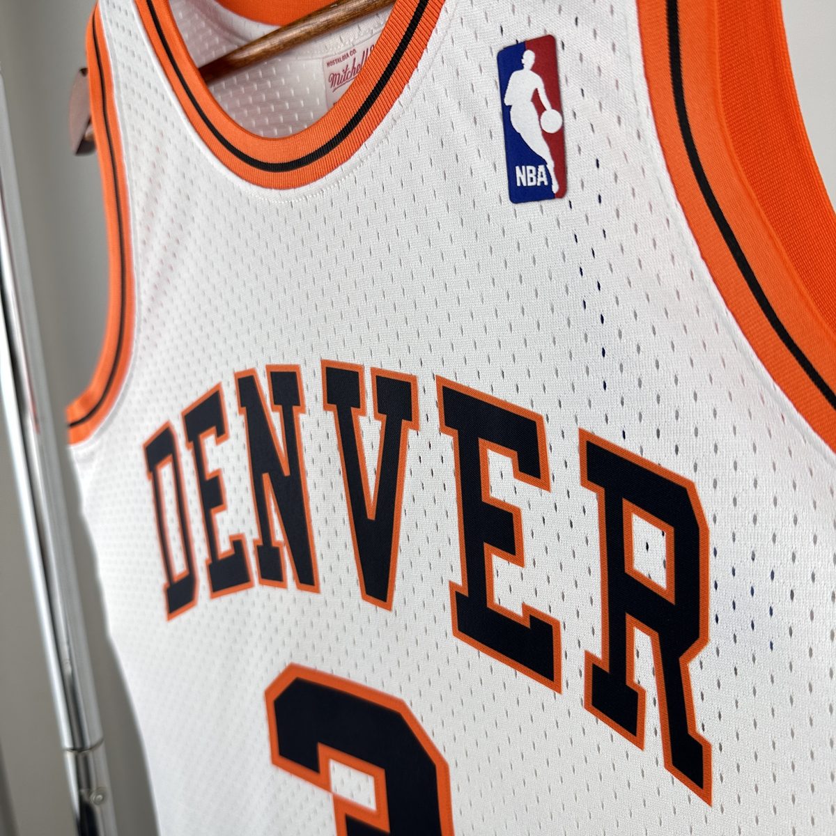 Denver Nuggets 2006-07 Season Throwback Swingman Jersey Cream #3 Allen Iverson - detail