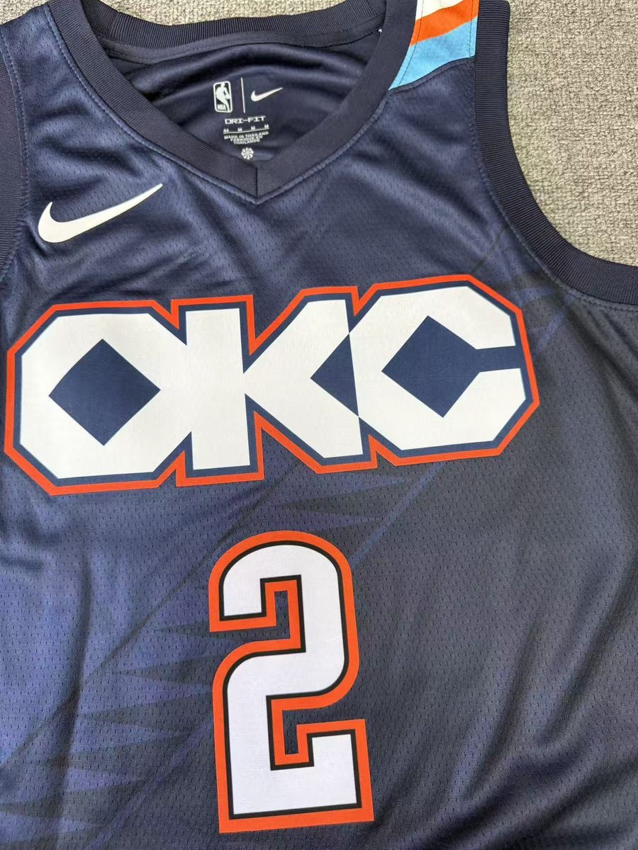 Oklahoma City Thunder 2026-27 Season City Jersey Navy Replica - detail