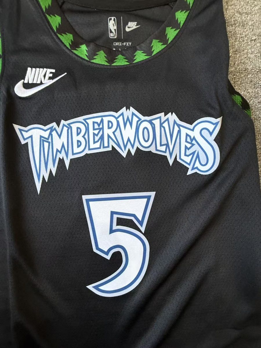 Minnesota Timberwolves 2026-27 Season Throwback Black Jersey - detail