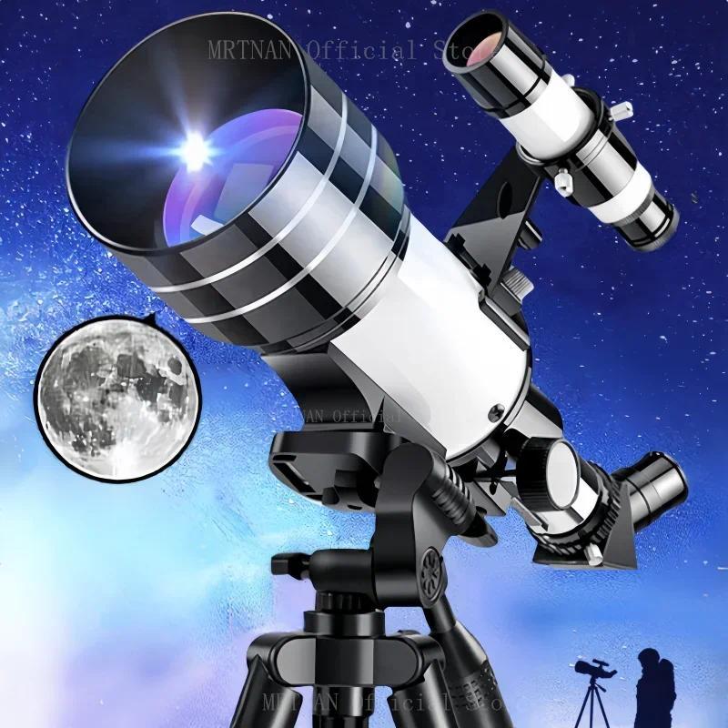 150X Zoom HD Professional Astronomical Telescope 70mm Aperture Refractor Powerful Monocular Long Range Space Moon