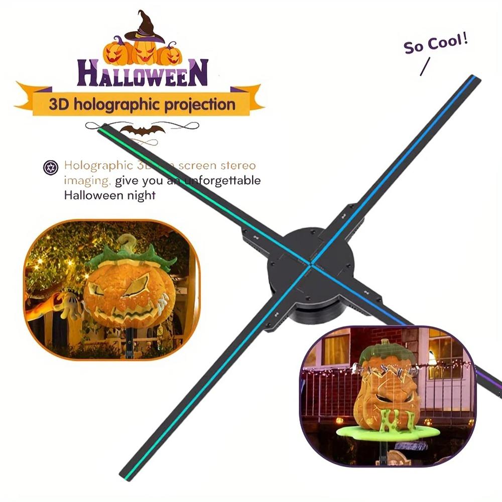 3D holographic fan projector advertising display lights 3D hologram advertising lights decorative commercial promotional lights