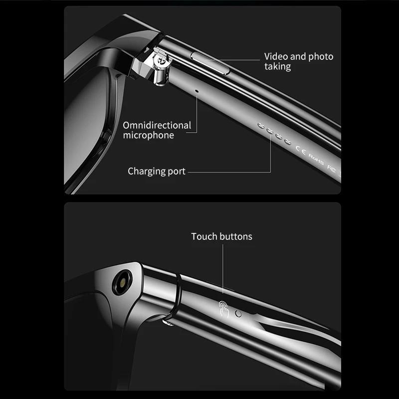 4K HD1080P AI Smart Glasses Photochromic Glasses Video Recording Bluetooth Call Glasses Waterproof Bluetooth Call Playing Music