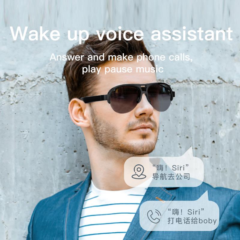 Bluetooth Glasses, Model F08, For Men, Waterproof, Connected Smartwatch Bezels, Polarized Sunglasses for Men, Smart Sunglasses, Eyewear