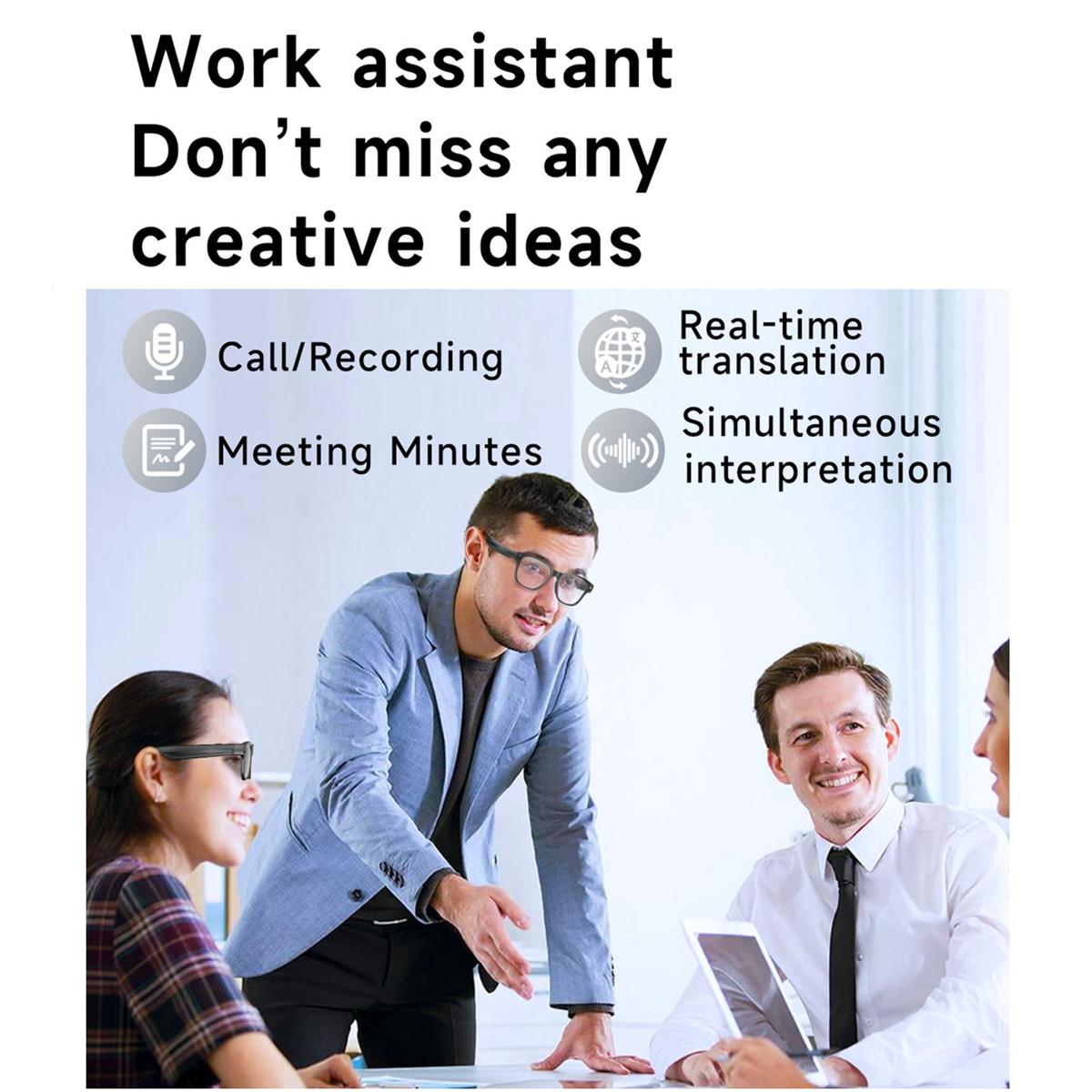 Smart Glasses with Bluetooth, Video Camera, Color-Changing Lenses, Prescription Lenses, WiFi Connectivity, 800W Photo Camera, AI-Powered Glasses