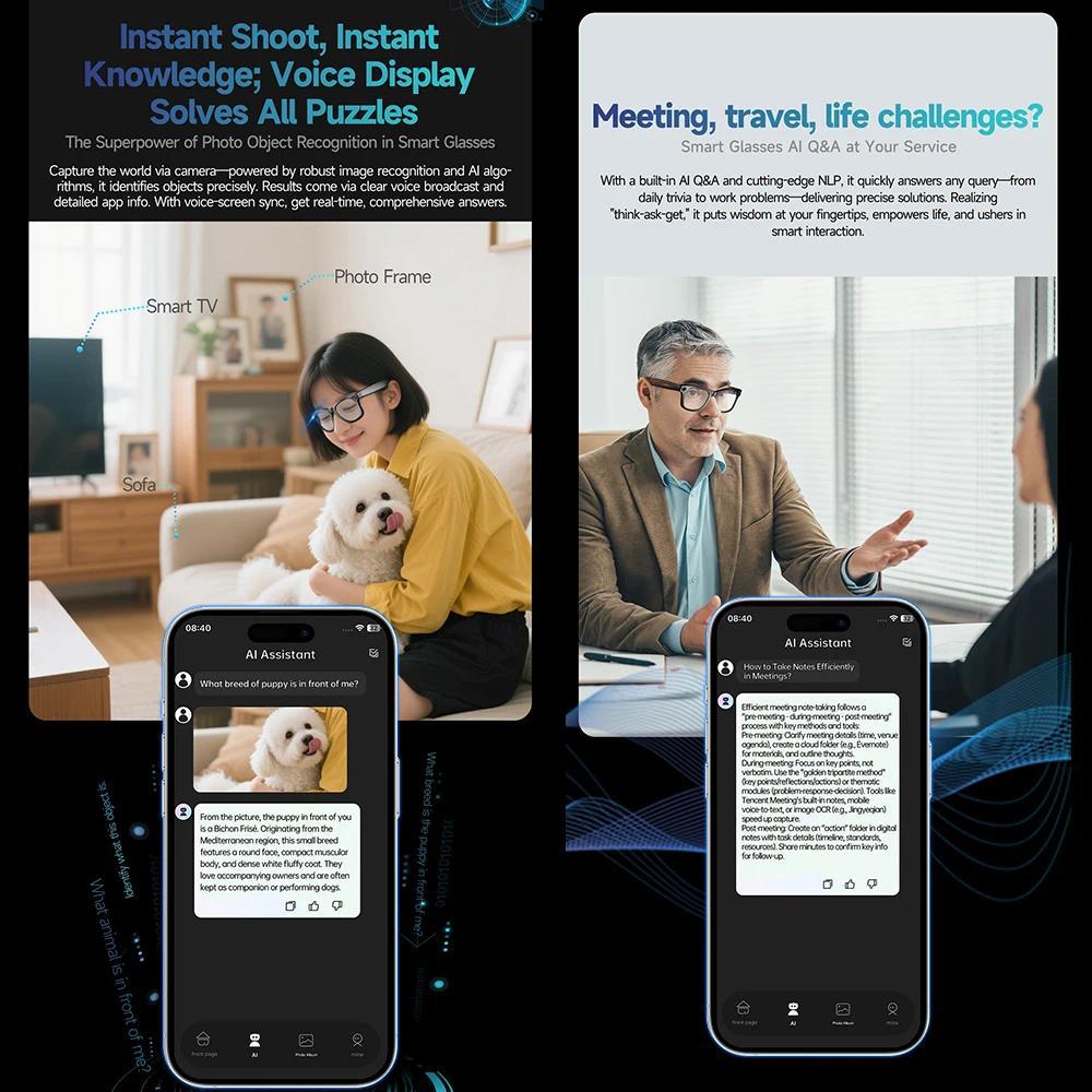 2026 AI Color-Changing Smart Glasses 800W Camera Men Translation Glasses Waterproof Call Photo Video Recording Smart Sunglasses