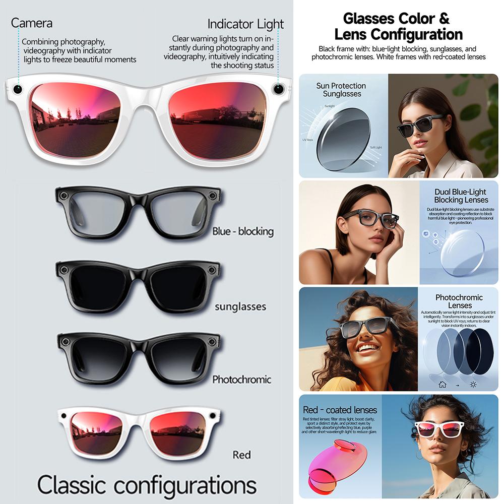 Unboxing and Review: The 2026 AI Color-Changing Smart Glasses 800W Camera Men Translation Glasses Waterproof Call Photo Video Recording Smart Sunglasses Experience