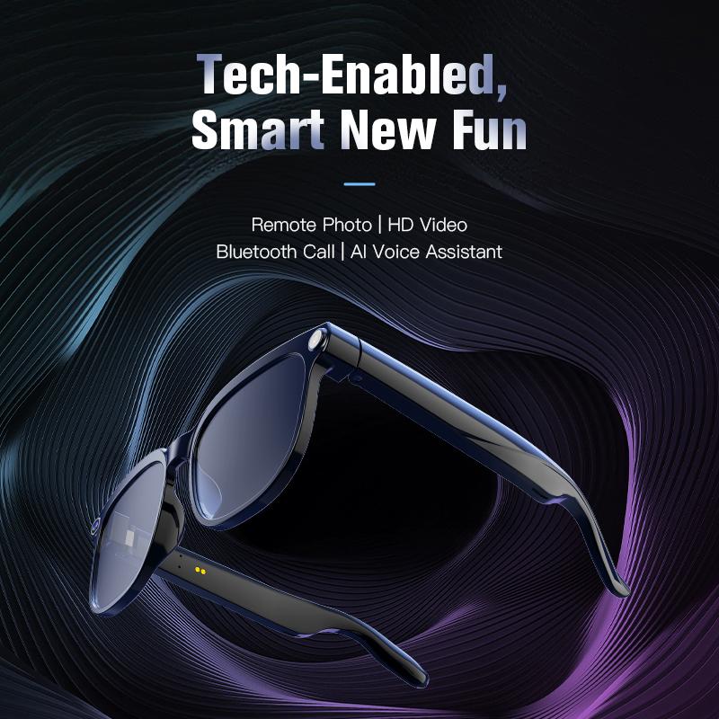 2026 New 8MP Camera Video Recording Sunglasses AI Smart Glasses 100+ Languages Translation Bluetooth Call Music Play Men Women