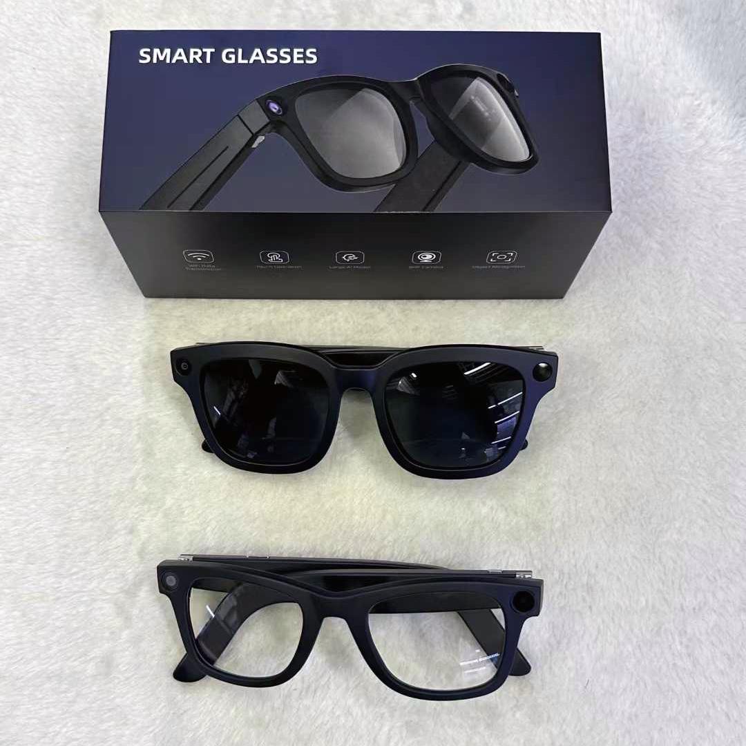 AI Smart Camera Glasses Bluetooth Call Video Recorder Wi-Fi transmission Translation Music Outdoor Anti Blue Light Smart Glasses