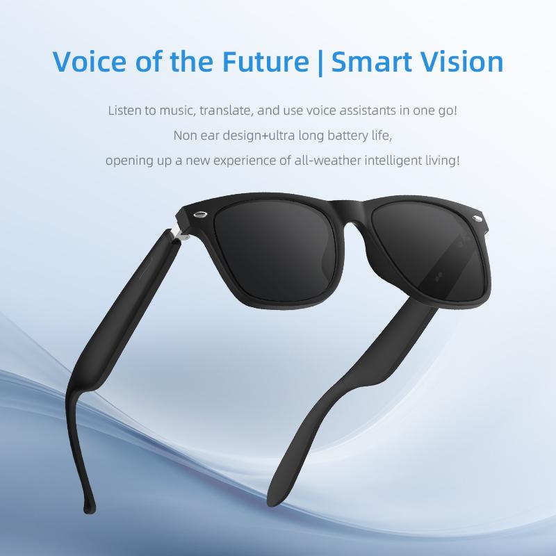 2025 New AI Smart Glasses with Bluetooth, Earphones, UV Protection Lenses, Fan Connectivity, Outdoor Sports Sunglasses