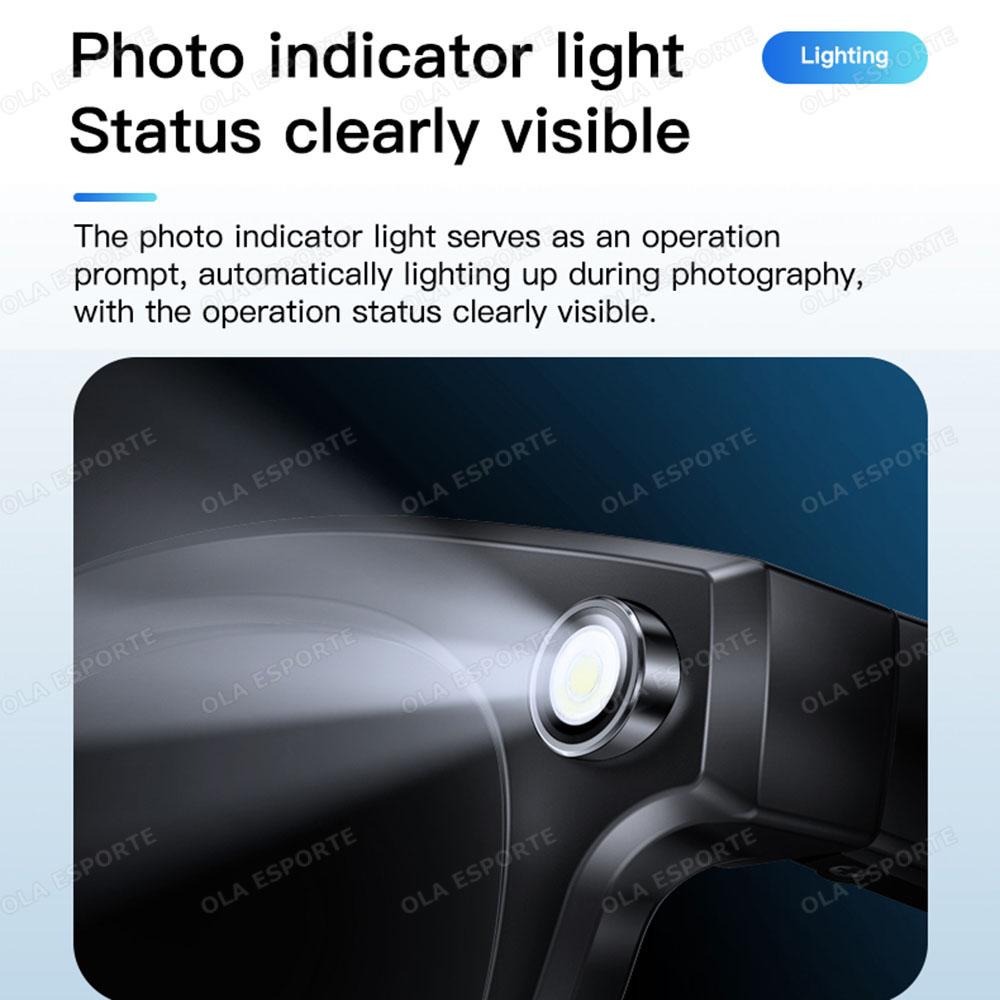 4K AI Smart Glasses Multifunctional Camera Bluetooth Call Voice Assistant Music Player Translate HD Glasses Earphone for Men New