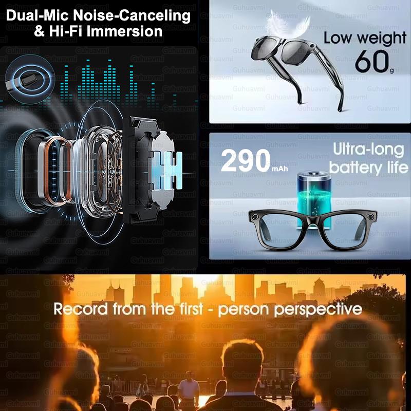 Discover the Revolutionary Features of 2026 Brand New 8MP Camera Glasses Color-Changing AI Smart Bluetooth Glasses Photo Video Recording Waterproof Call Smart Sunglass