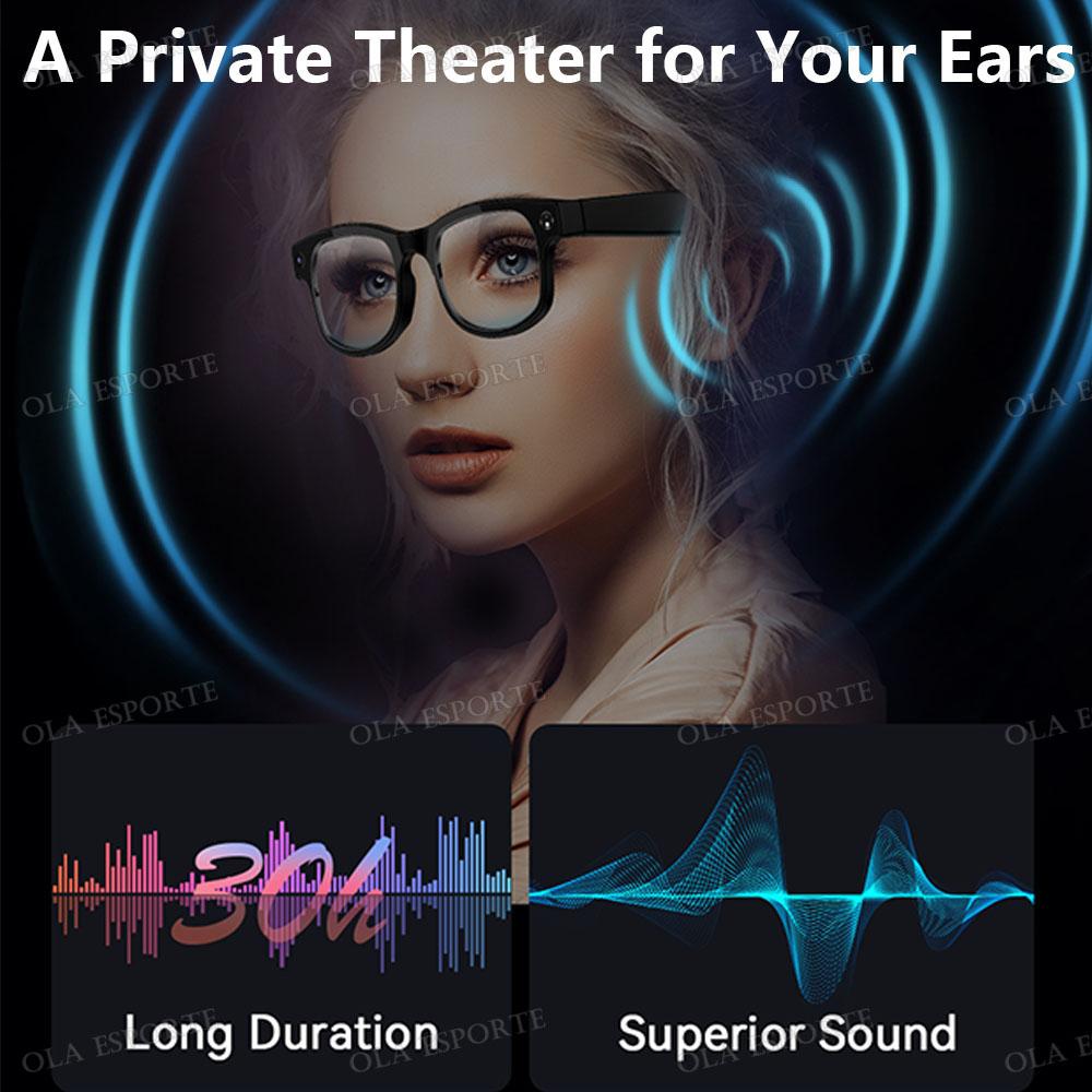 Photography glasses with AI smart translation, object capture, 4K camera, Bluetooth calling, intelligent recording—perfect for capturing moments.