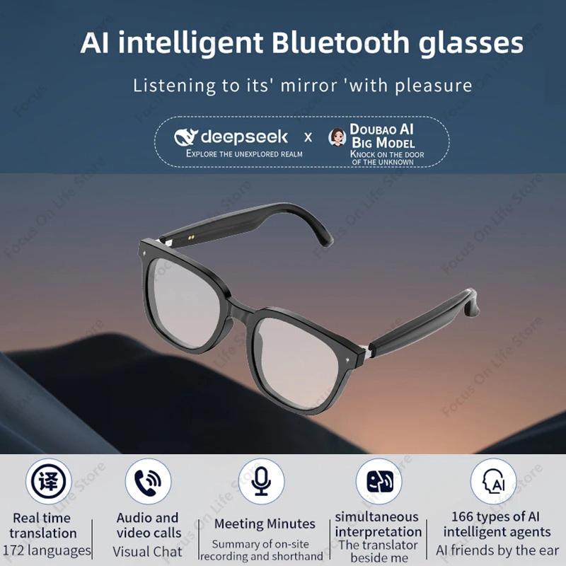 Artificial glasses, AI intelligent translation, GPT chat, touch sunglasses, wireless Bluetooth, simultaneous interpretation headphones