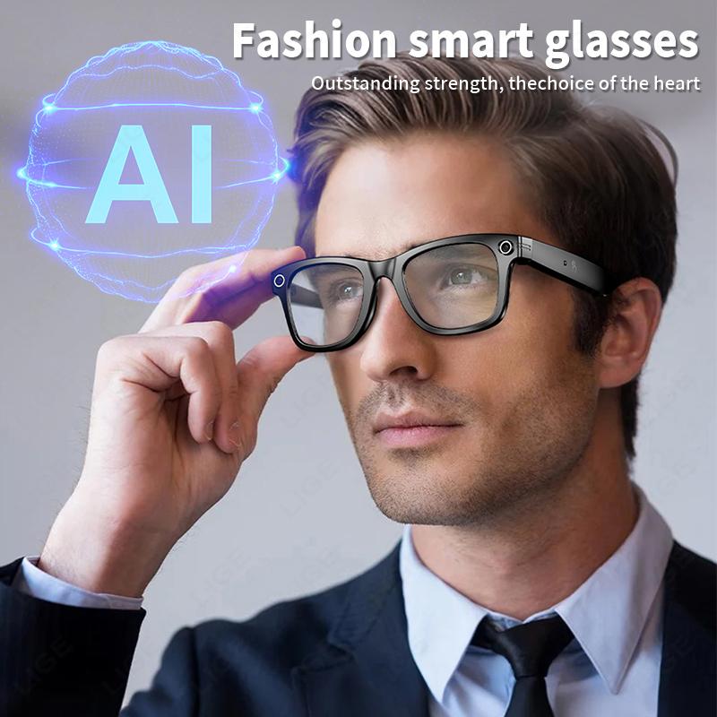 The Future of Technology: Exploring AI Camera Smart Glasses Recording Videos AI Photo Recognition Answer Translation IP65 Waterproof Bluetooth Glasses For Man Women's Innovations