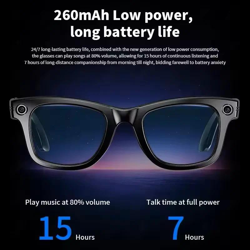 2025 New Upgrade smart glasees With Camera Video Recording AI Photo Recognition Bluetooth Call Translation Voice Sunglasses Man