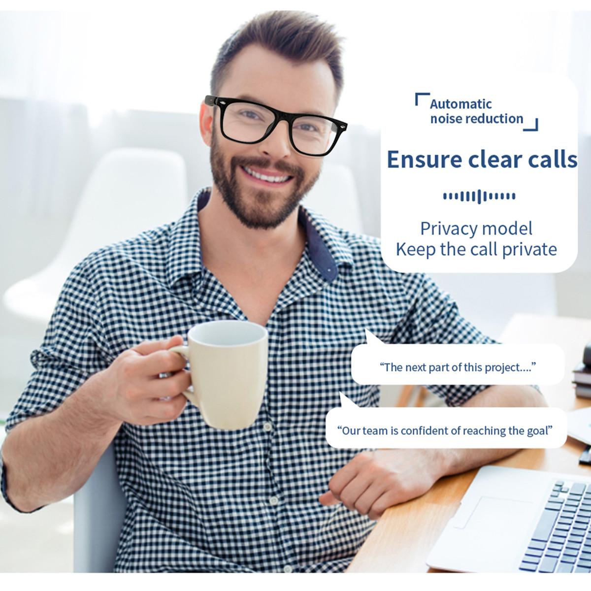 Smart Glasses Translate Language Bluetooth Call AI Voice Assistant Map Navigation Listen Songs Anti Blue Light Smart Eyeglasses