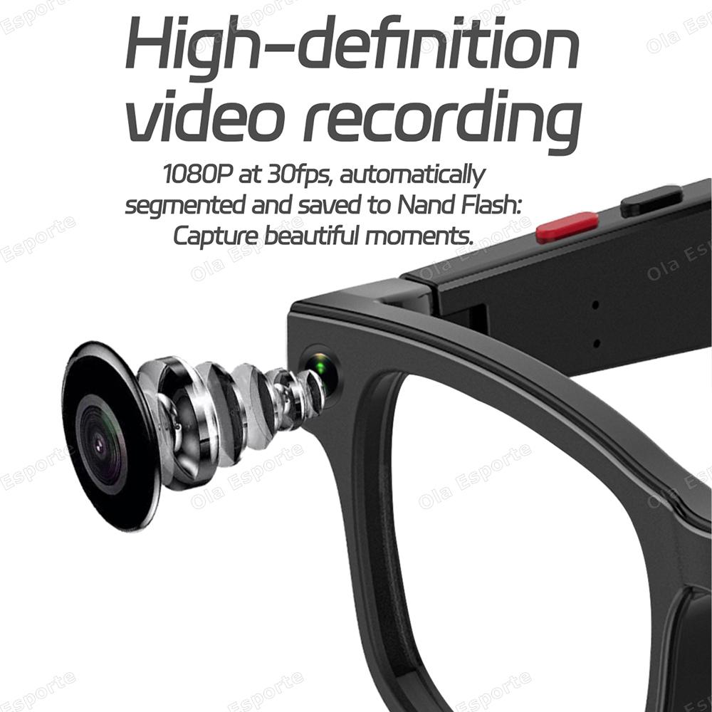 New AI Smart Glasses Chat GPT 500W Camera Bluetooth Call 300Mah Battery Voice Assistant Control Smart Sunglasses For Android IOS