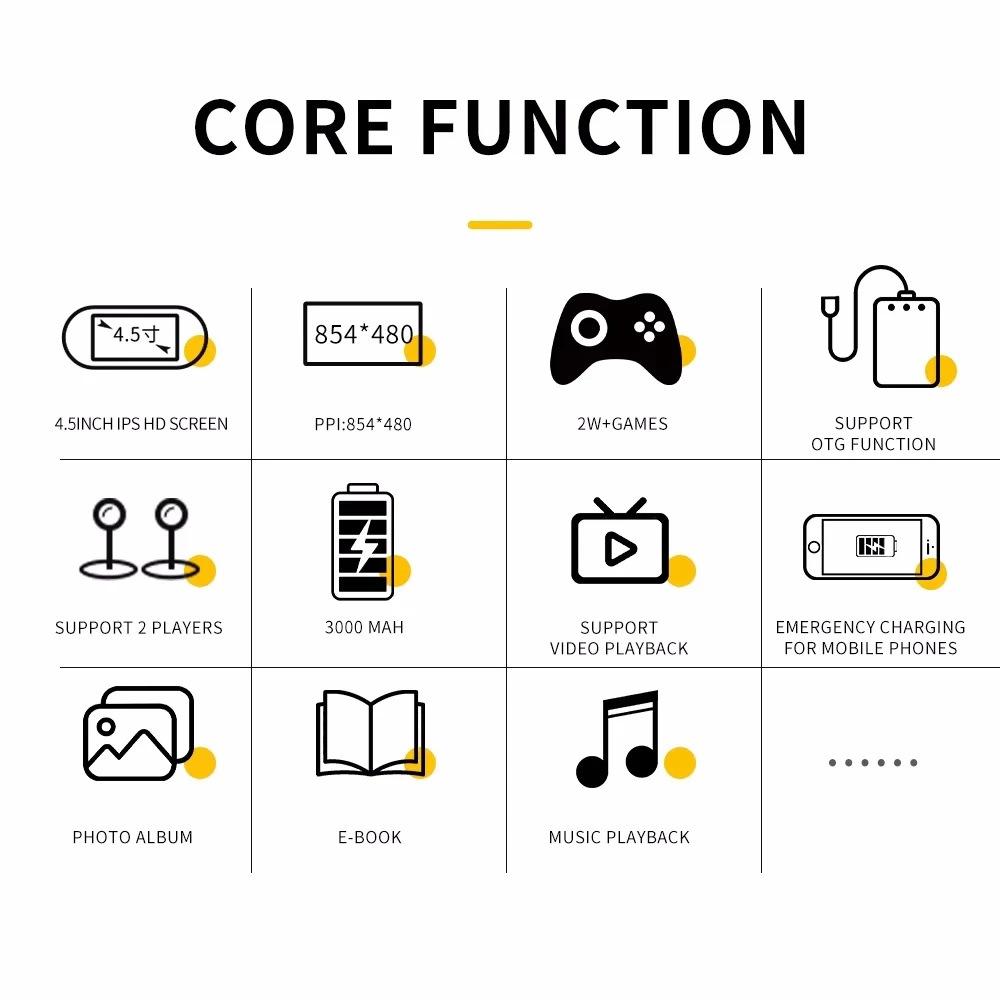 Retro Handheld Video Game Console, SF3000, Linux System, 4.5-Inch IPS Screen, 854 x 480, 3000mAh Battery, Portable Gaming Device, Perfect for Gaming