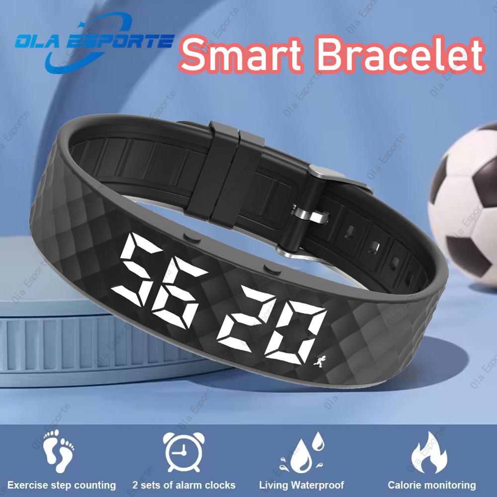 2025 Outdoor Smartwatch Sports Bracelet Vibration Alarm Clock Reminder Sleep Monitoring 24 Hours Pedometer Rechargeable Bracelet