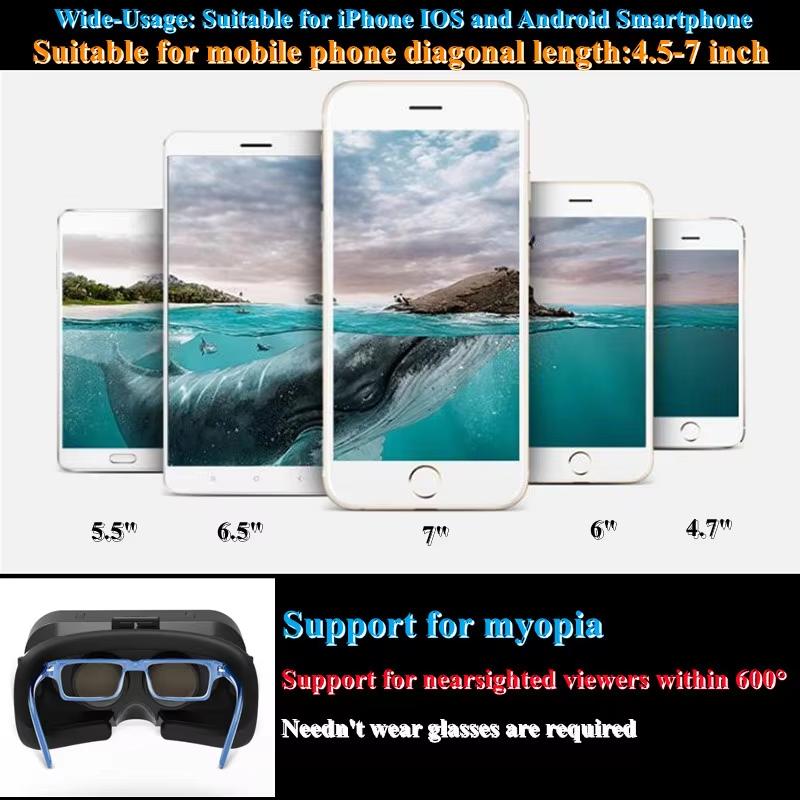 G10 IMAX Giant Screen VR Glasses Virtual Reality Glasses Google Cardboard Box VR Helmet for 4.7-7" Phone Support Game Controller - Image 3