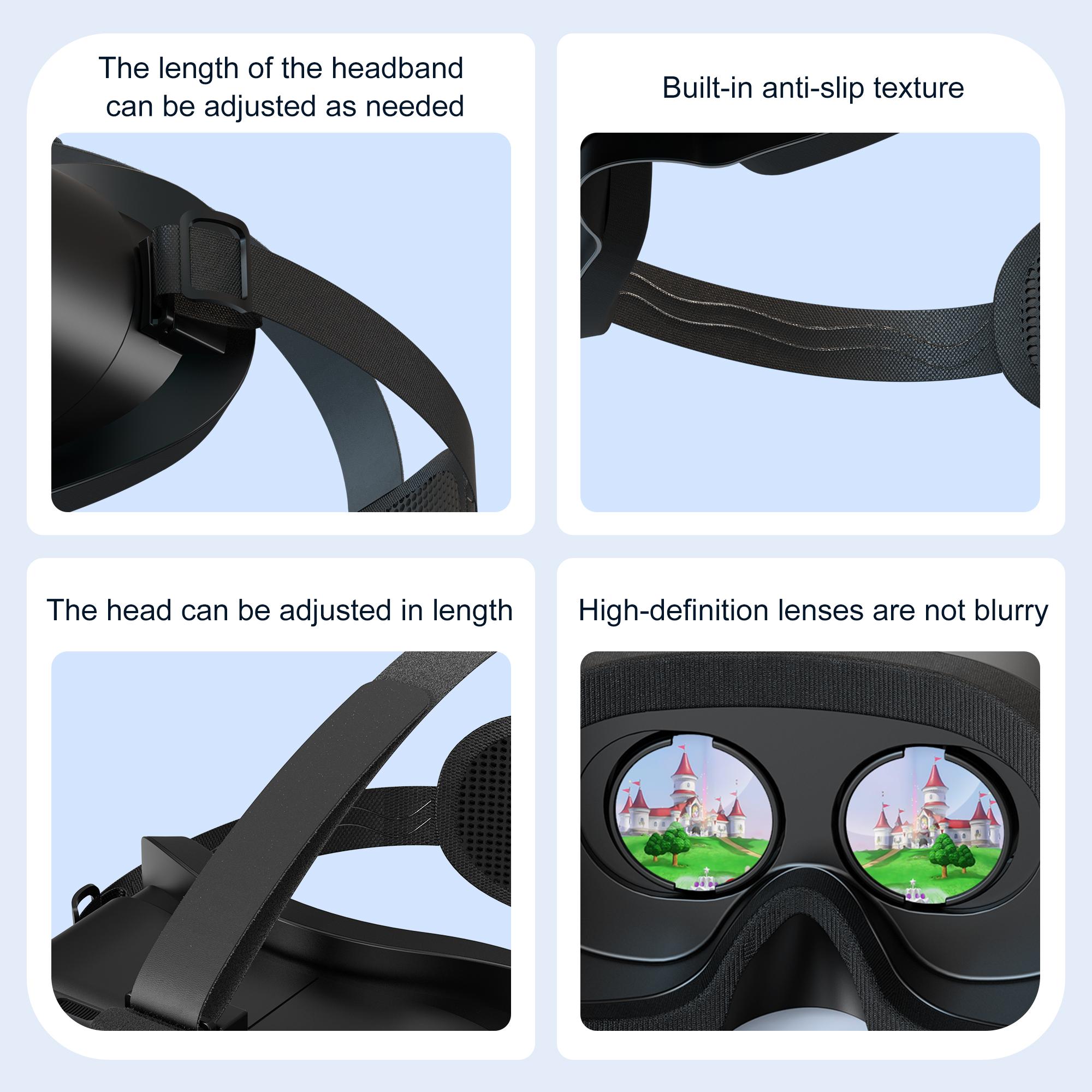 VR Headset For Nintendo Switch 2 3D Glasses Virtual Reality Movies NS 2 VR Immersive Gaming Experience Headband Adjustable Lens